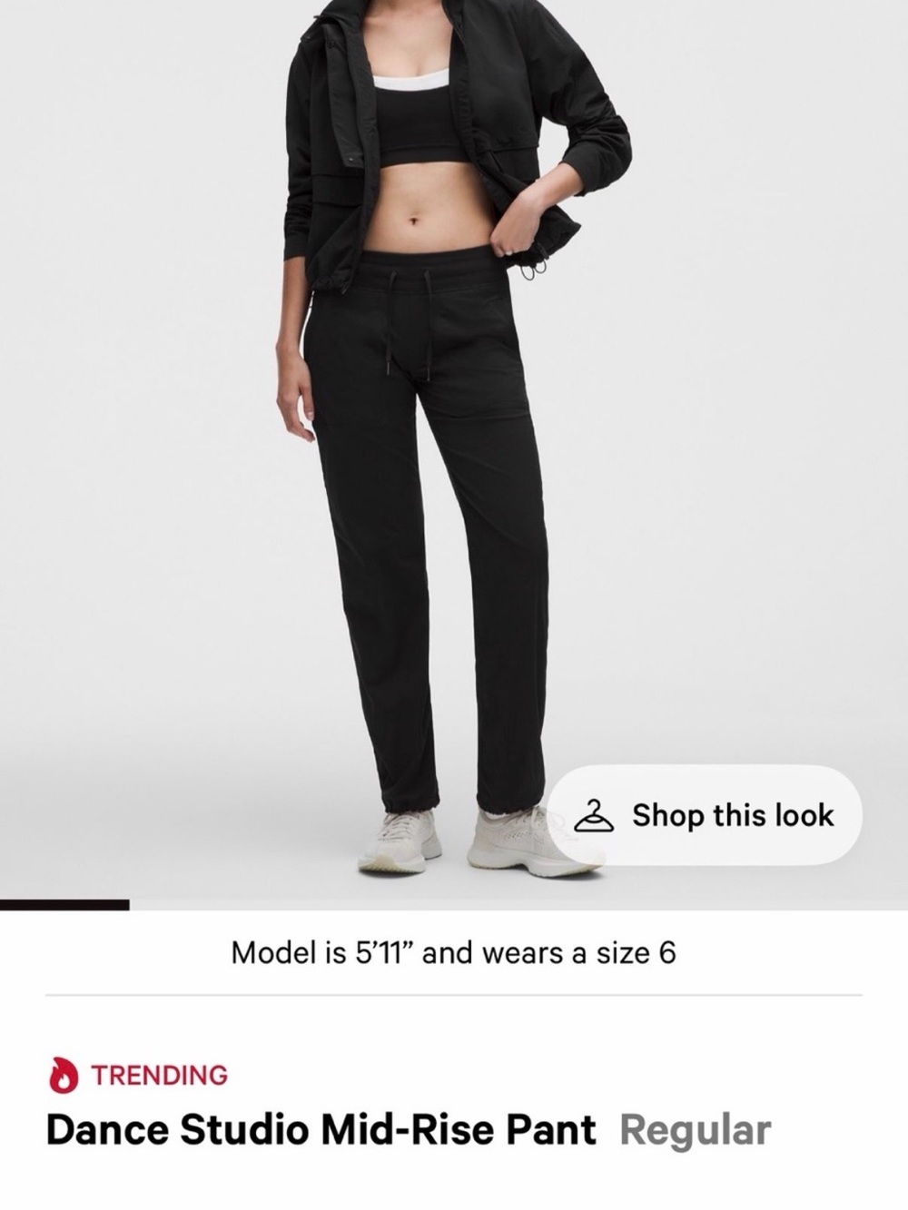 lululemon athletica Black Dance Studio Mid-Rise Pants